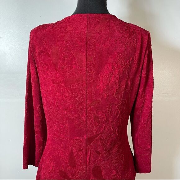 Connected Apparel LS Asymmetric Tiered Dress Size 10 - Picture 6 of 16